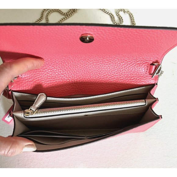 New Kate Spade Roulette Top-handle Crossbody Peach Melba with Dust Bag - Picture 4 of 7